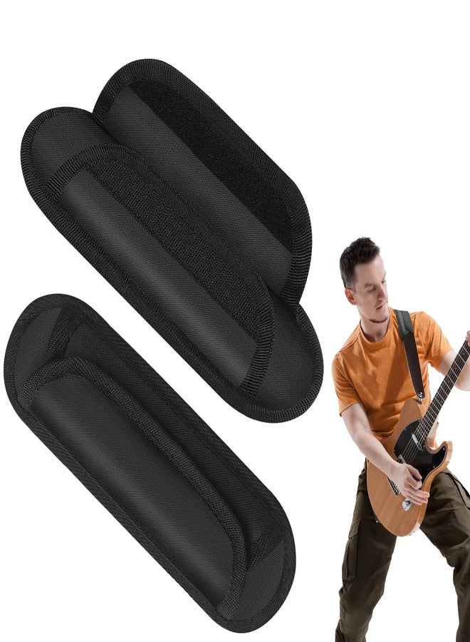 SYIGICE 2Pcs Shoulder Strap Pad Universal Shoulder Relief Pad Black Decompression Air Cushions for Laptop Bag, Guitar, Safety Belt, Camera, Tactical Bag Strap (Black) (2) - Image 1