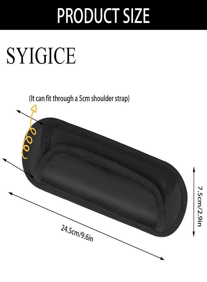 SYIGICE 2Pcs Shoulder Strap Pad Universal Shoulder Relief Pad Black Decompression Air Cushions for Laptop Bag, Guitar, Safety Belt, Camera, Tactical Bag Strap (Black) (2) - Image 2