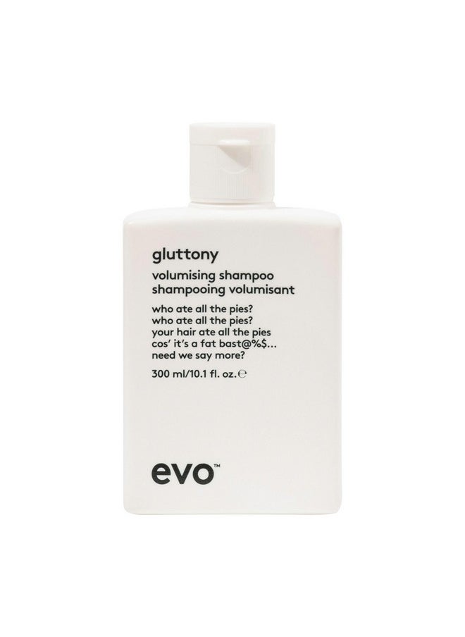 EVO Gluttony Volumising Shampoo - Volumizing Shampoo For All Types Of Hair - Adds Lift, Body Shine, Strength & Elasticity - 300Ml / 10.1Fl.Oz  - Image 1
