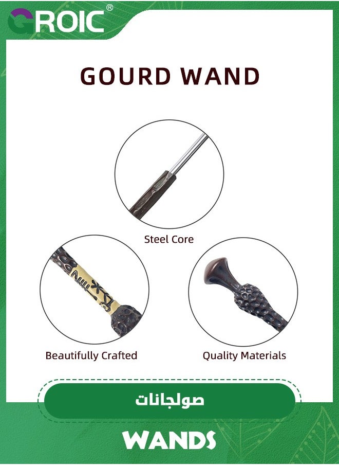 GROIC لعبة عصا الساحر للأطفال، مجموعة ساحرة من إكسسوارات زي الساحرة، هدايا الحفلات مع صندوق هدايا، عصا الساحرة السحرية للأطفال، ملحقات تنكرية  - Image 2