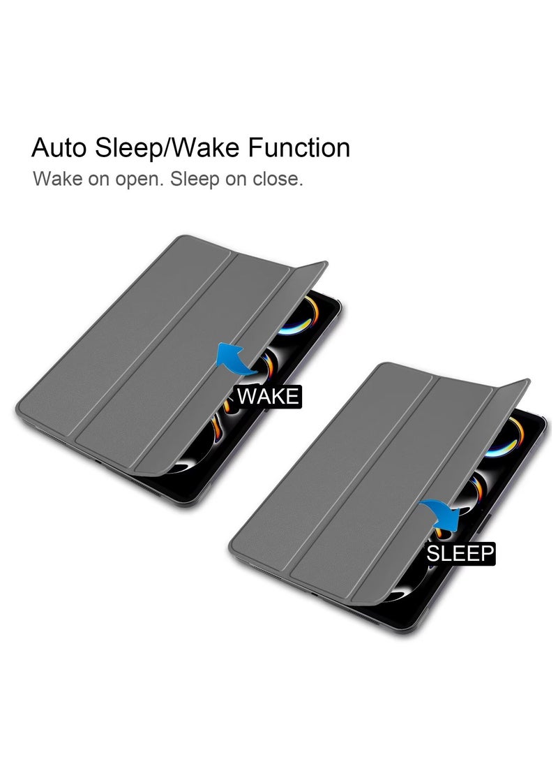 Slim Stand Hard Back Shell Smart Cover Case for iPad Pro11 Inch, Auto Wake/Sleep (Grey) - Image 2