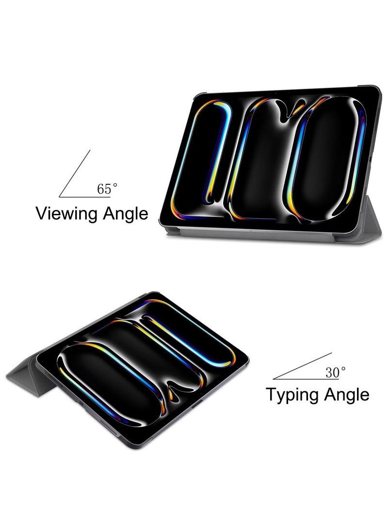 Slim Stand Hard Back Shell Smart Cover Case for iPad Pro11 Inch, Auto Wake/Sleep (Grey) - Image 3