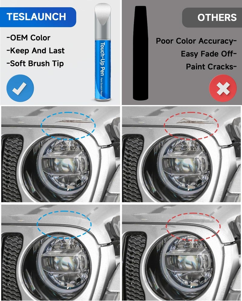 RSACET PW7/GW7 Bright White Touch Up Paint Compatible with Jeep, Ram, Dodge, Chrysler Exact Match Touch Up Paint Car Scratch Repair - Image 2