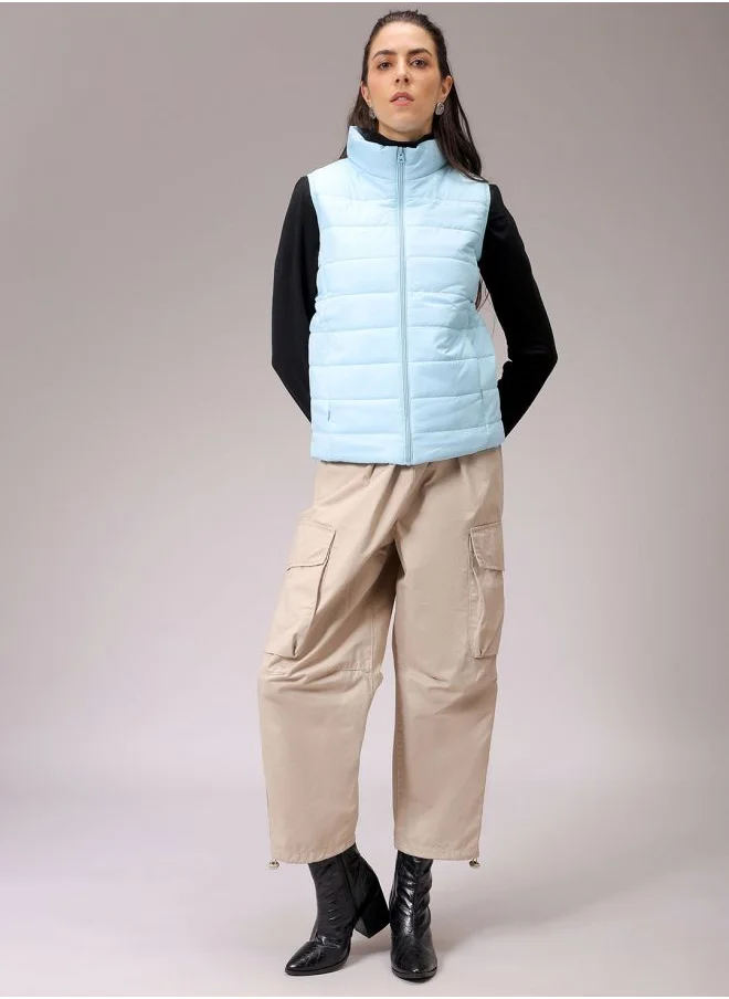 مرفوعة Women Regular Fit Solid Quilted Jacket