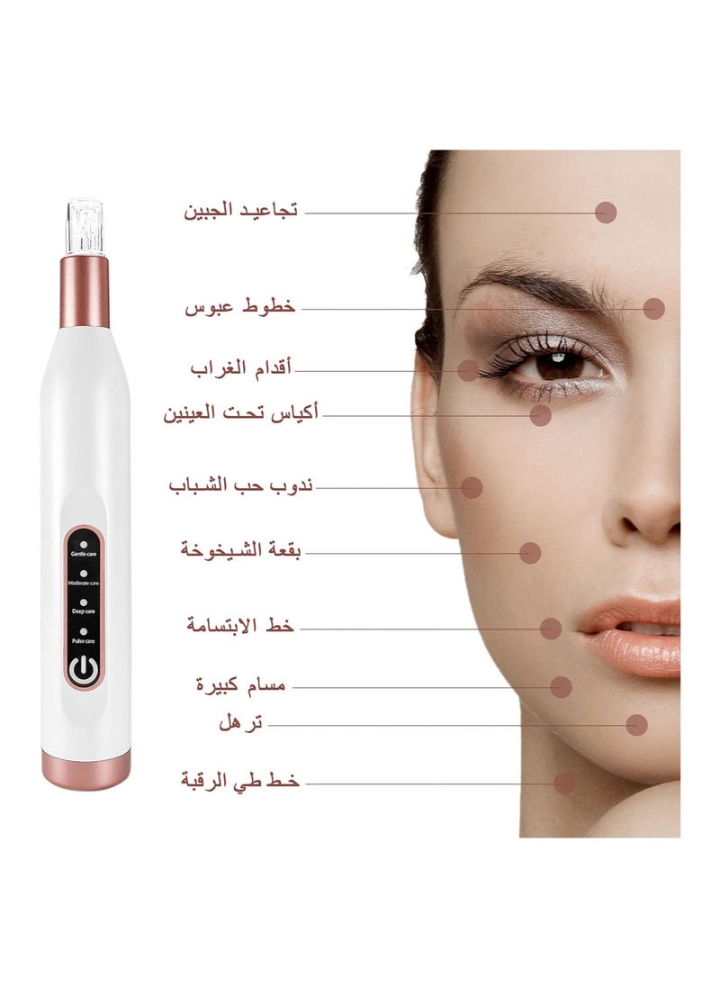 Generic - Microneedling Pen, Nano Silicon Microcrystalline Head High-Frequency Vibration Painless and Non-Invasive Electric Plasma Pen, 4 Modes and 3 Microneedles, for Face and Body - Image 1