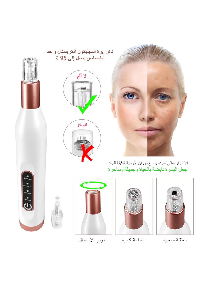 Generic - Microneedling Pen, Nano Silicon Microcrystalline Head High-Frequency Vibration Painless and Non-Invasive Electric Plasma Pen, 4 Modes and 3 Microneedles, for Face and Body - Image 1