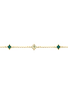 CERRUTI 1881 Silvia Gold Plated with Malachite Charms Bracelet for Women  - Image 2