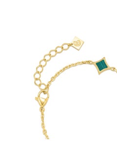 CERRUTI 1881 Silvia Gold Plated with Malachite Charms Bracelet for Women  - Image 3