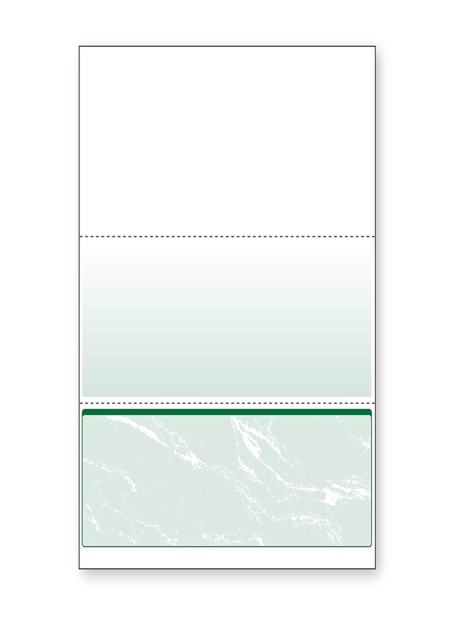 دوكو جارد ورق شيكات عالي الأمان من DocuGard Standard Green Marble Bottom - متوافق مع QuickBooks وطابعات الليزر/الحبر - 11 ميزة أمان - 500 شيك تجاري فارغ (04518) - Image 1