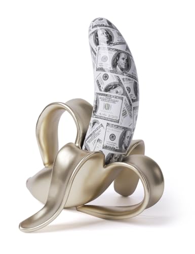 NENBOLEC Banana Statue Abstract Sculpture Decor Modern Gift Table Centerpiece Figurine for Home Room Office Polyresin 134 Inch - Image 1