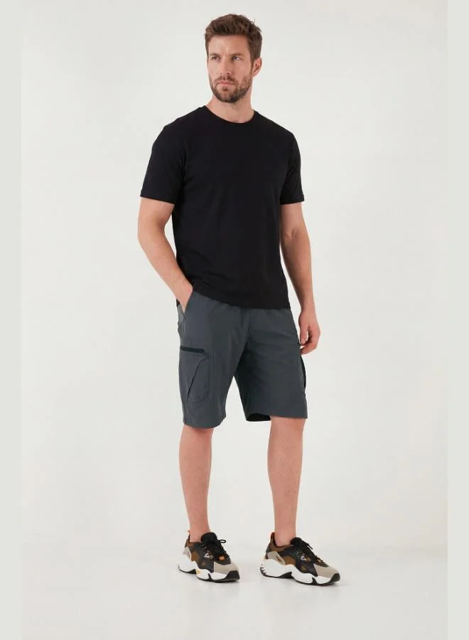 Buratti  Buratti Regular Fit Cargo Pocket Elastic Waist Bermuda Shorts Men's Shorts 693263 for Men | Best Price UAE