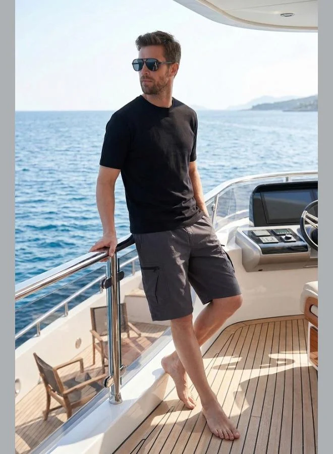 Buratti Regular Fit Cargo Pocket Elastic Waist Bermuda Shorts Men's Shorts 693263