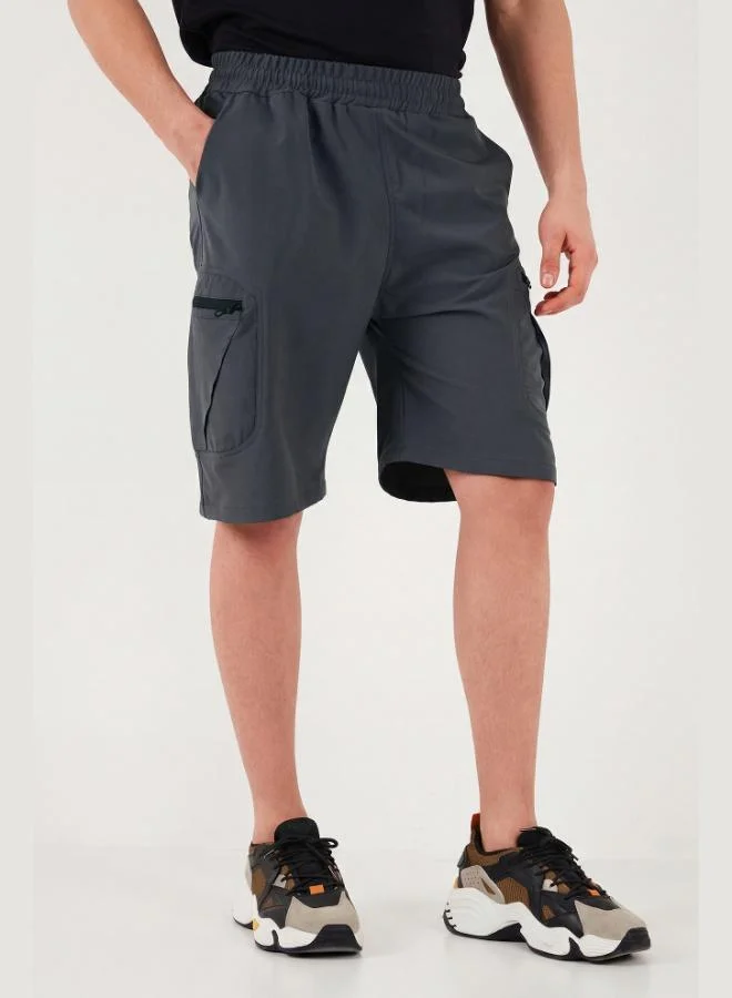 Buratti  Buratti Regular Fit Cargo Pocket Elastic Waist Bermuda Shorts Men's Shorts 693263 for Men | Best Price UAE
