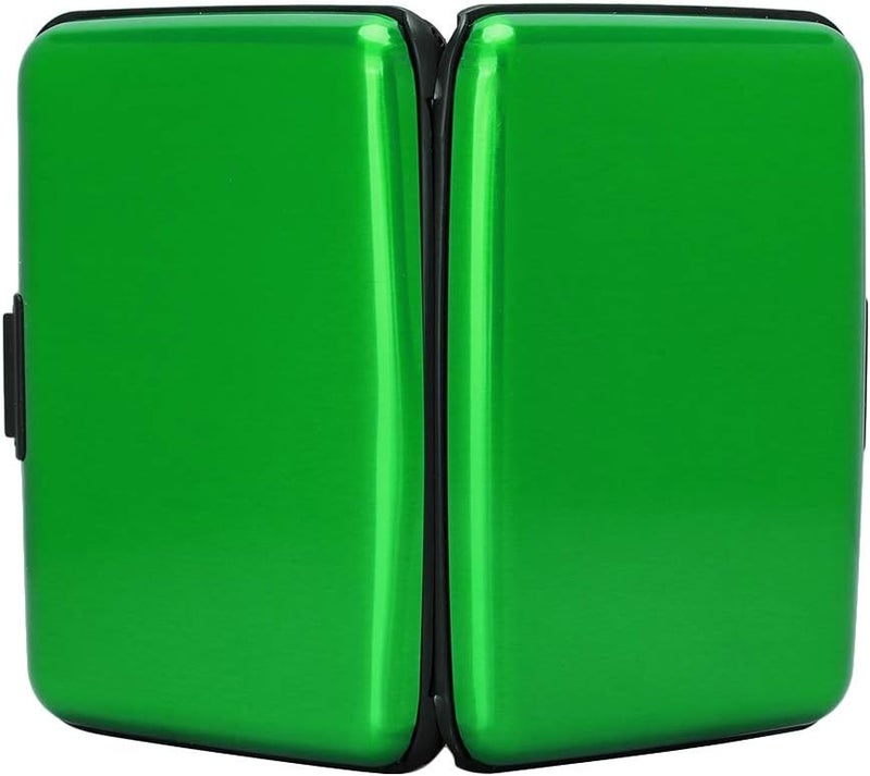 ELFISH RFID Blocking Credit Card Protector Aluminum ID Case Hard Shell Business Card Holders Metal Wallet for Men or Women (green) - Image 3
