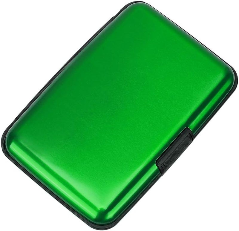 ELFISH RFID Blocking Credit Card Protector Aluminum ID Case Hard Shell Business Card Holders Metal Wallet for Men or Women (green) - Image 4