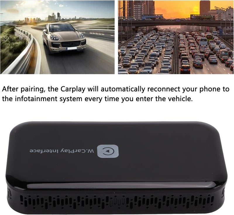 ويوبلز محول كاربلاي لاسلكي، كاربلاي سلكي إلى لاسلكي، معالج رباعي النواة 1 جيجابايت + 8 جيجابايت، بديل لجهاز تشغيل الوسائط المتعددة 9.0 لأجهزة A4 وA5 وA6 - Image 2