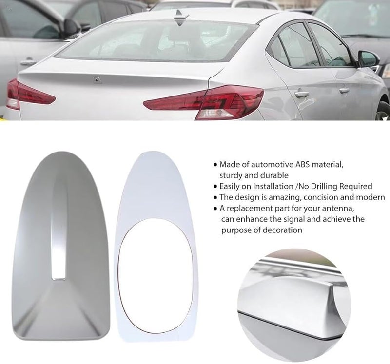 Silver Shark Fin Antenna Cover For Hyundai Sonata 2017 2 0T Sedan - Image 5