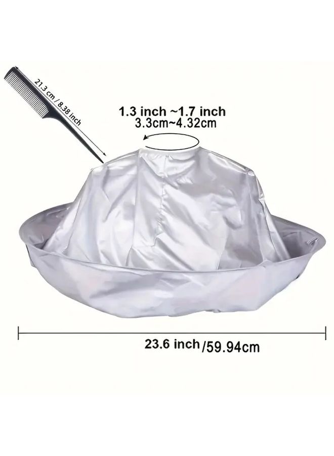 Silvery Hair Cutting Bib Non Stick Hairdressing Cape Home Skirt Cover - Image 3