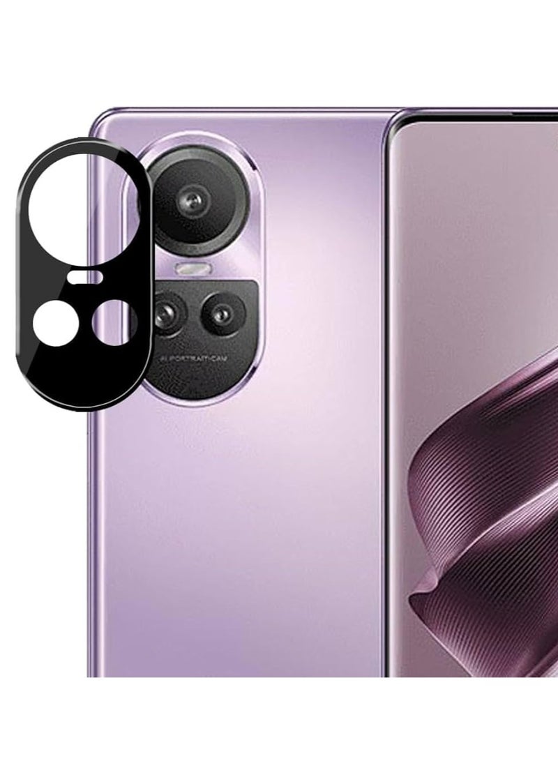 Tempered Glass Camera Lens Protector Film for Oppo Reno 10 5G/ Reno 10 Pro, Scratch Resistant, Does Not Interfere with Shooting, Easy Installation, Black