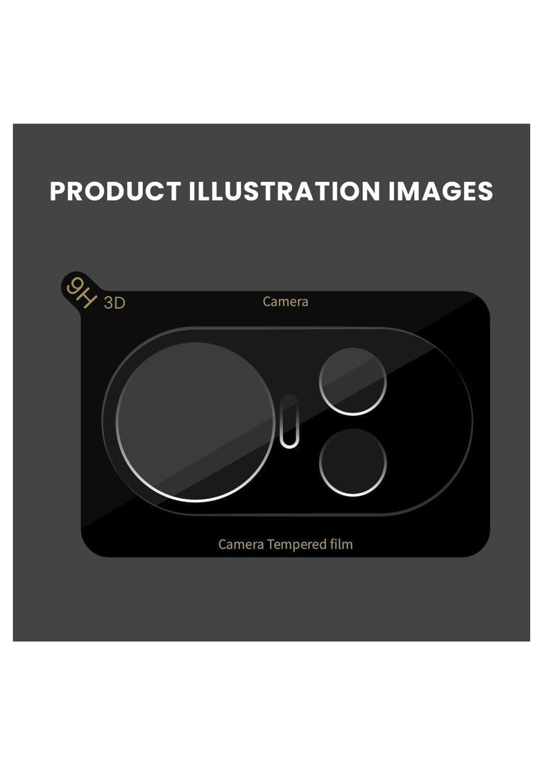 Tempered Glass Camera Lens Protector Film for Oppo Reno 10 5G/ Reno 10 Pro, Scratch Resistant, Does Not Interfere with Shooting, Easy Installation, Black