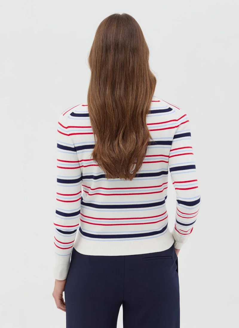 Ovs  Long-Sleeve Top With Striped Pattern for Women | Best Price UAE