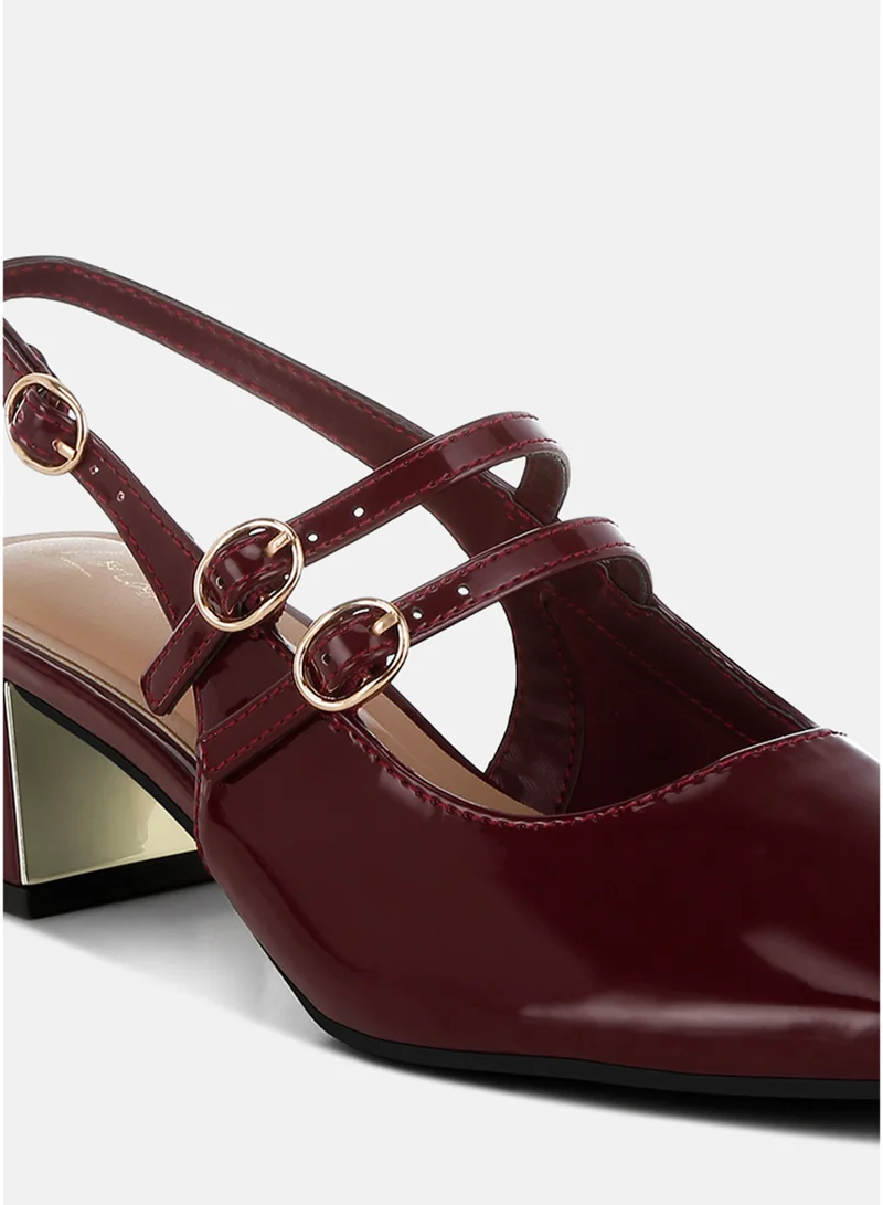 London Rag RED Block Heel Slingback Sandals in Red for Women | Best Price UAE