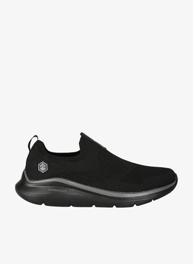 لامبرجاك Lumberjack Ivory Women Sneakers Black Knitted – Lightweight Breathable Casual Shoes, Comfortable Slip-On Everyday Footwear for Ladies