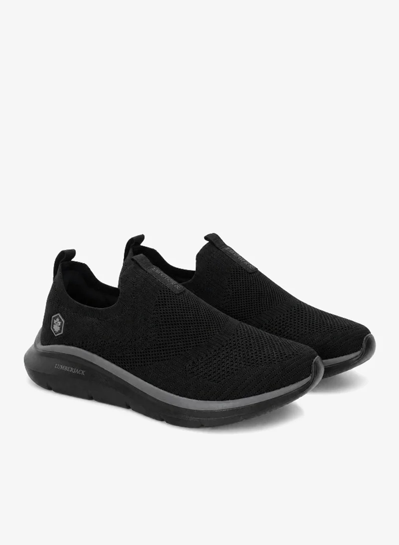 لامبرجاك Lumberjack Ivory Women Sneakers Black Knitted – Lightweight Breathable Casual Shoes, Comfortable Slip-On Everyday Footwear for Ladies