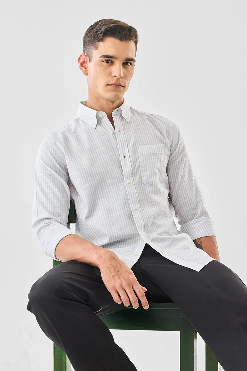 SNITCH Luxe 100% Cotton Slim Fit Shirt