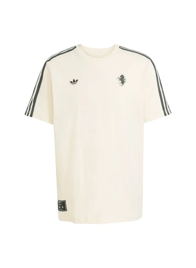 adidas Juve Icon Tee White Football T-Shirts For Men XS