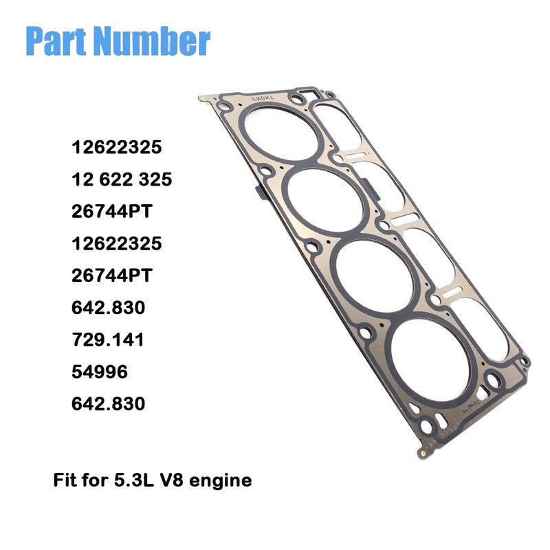 AUCERAMIC 12622325 MLS Cylinder Head Gasket for 2015-2020 Chevy Silverado, Tahoe, Suburban, GMC Sierra, Yukon 5.3L L83 V8 - Image 3
