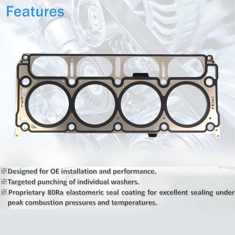 AUCERAMIC 12622325 MLS Cylinder Head Gasket for 2015-2020 Chevy Silverado, Tahoe, Suburban, GMC Sierra, Yukon 5.3L L83 V8 - Image 5