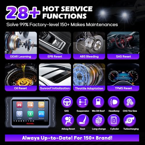 Autel MaxiCOM MK808Z OBD2 Scanner, 2025 Bidirectional Scan Tool Same As MK808S MX808S, Work as MaxiCheck MX900 MK900BT, Active Test, 28+ Service, All System Diagnose, Injector Coding, FCA Autoauth - Image 4