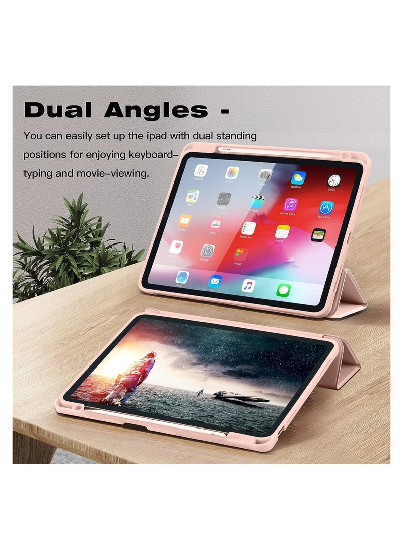iPad Air 4 Case 2020 – iPad Air 4th Generation Case with Pencil Holder, Full Body Protection, Apple Pencil 2 Charging, Auto Wake/Sleep, Smart Stand Cover (Rose Gold) - Image 4