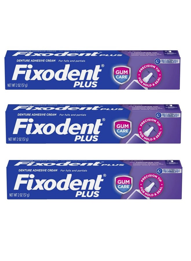 Fixodent Fixodent Plus Denture Adhesive Cream 2 oz (Pack of 3)  - Image 1
