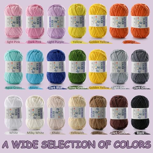 Mooaske 2 Pac Chenille Yarn for Crocheting - Blanket Yarn for Crocheting - Fluffy Yarn for Crochet, Baby Yarn for Crocheting Soft Blankets Weight Per Roll 50g/1.76oz, Length 60m/65yard (Light Purple) - Image 5