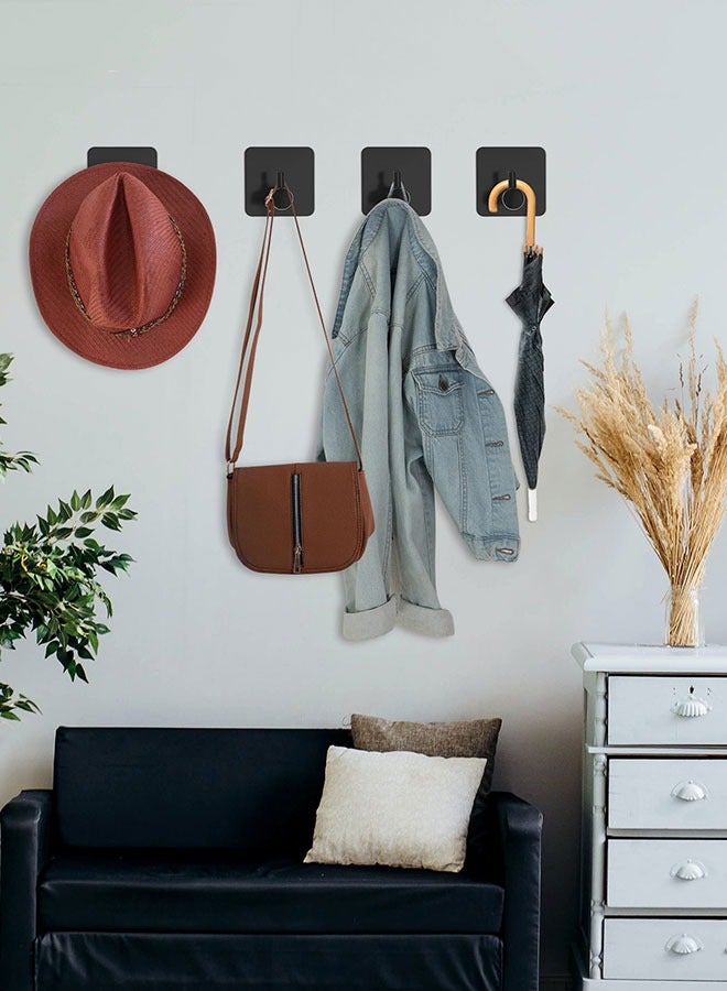 GoldenLike  خطاف لاصق،6 عبوة من خطافات الحائط شديدة التحمل، خطافات مناشف من الفولاذ المقاوم للصدأ، خطاف تعليق معطف الحمام، خطاف تثبيت على الحائط ذاتي اللصق، لمطبخ الحمام - Image 2