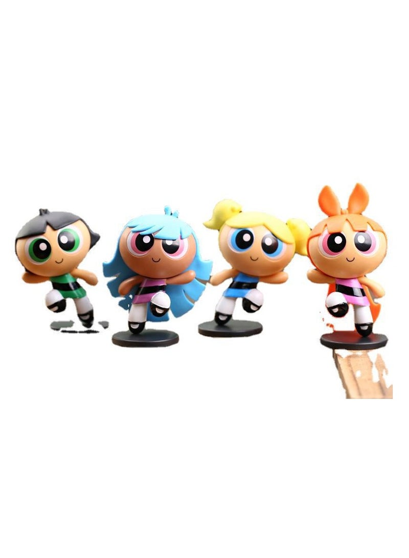general Animation blind box flying policewoman, Overlord beautiful girl model doll, flower, bubble, cloth, Mao Mao baby (8.5cm) - Image 1