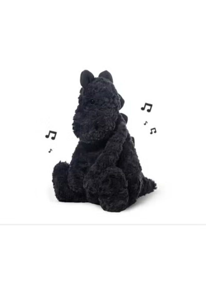 Jooki Fun Welsh Velociraptor Plush Toy Cute Little Dinosaur Doll Sleeping Pillow Birthday Gift for Girls, 50cm Length (Black) - Image 3