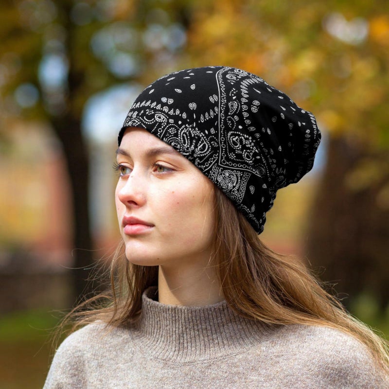 Tergy 10 Pieces Unisex Beanie Hats for Men Women Slouchy Beanie Hip-Hop Caps Lighweight Soft Skull Caps for Chemo Sleep (Polyester, 10 Colors) - Image 2