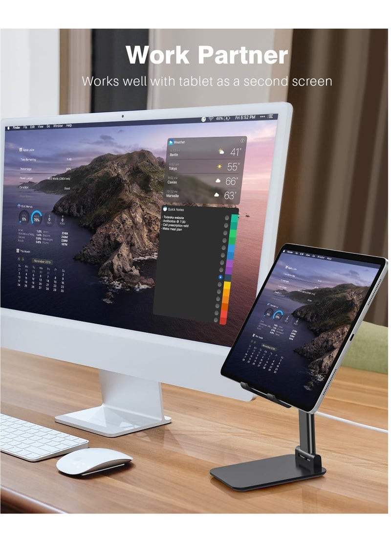 MIXDE Tablet Stand Foldable & Adjustable, Portable Monitor Stand 5.55 * 3.94" Wide, Fit for iPad Holder Stand Compatible with iPad Pro 11, 12.9/for iPad 10.9; Surface Pro; Portable Monitor 4.7-15.6"  - Image 2