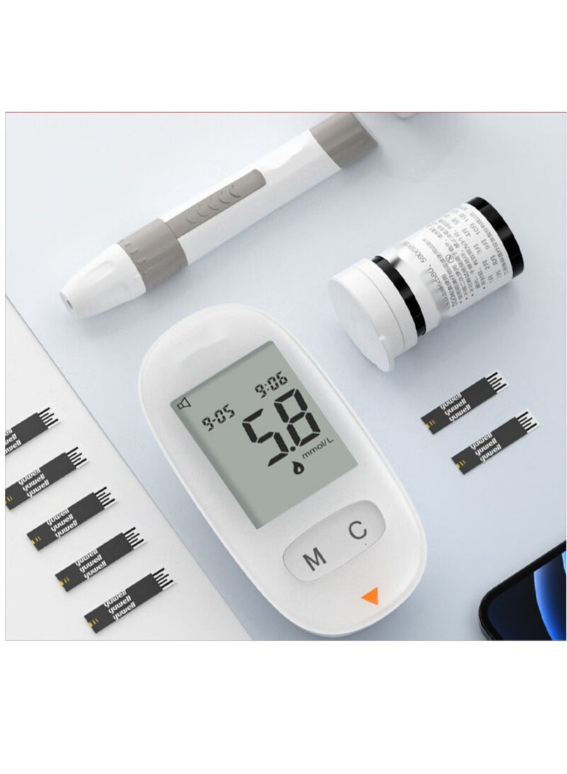 كول بيبي جهاز قياس سكر الدم التلقائي Home Smart Chip الدم شريحة اختبار 50 قطعة 50 إبرة جمع الدم 50 قطعة من لوح التطهير 1 صندوق تخزين … - Image 1