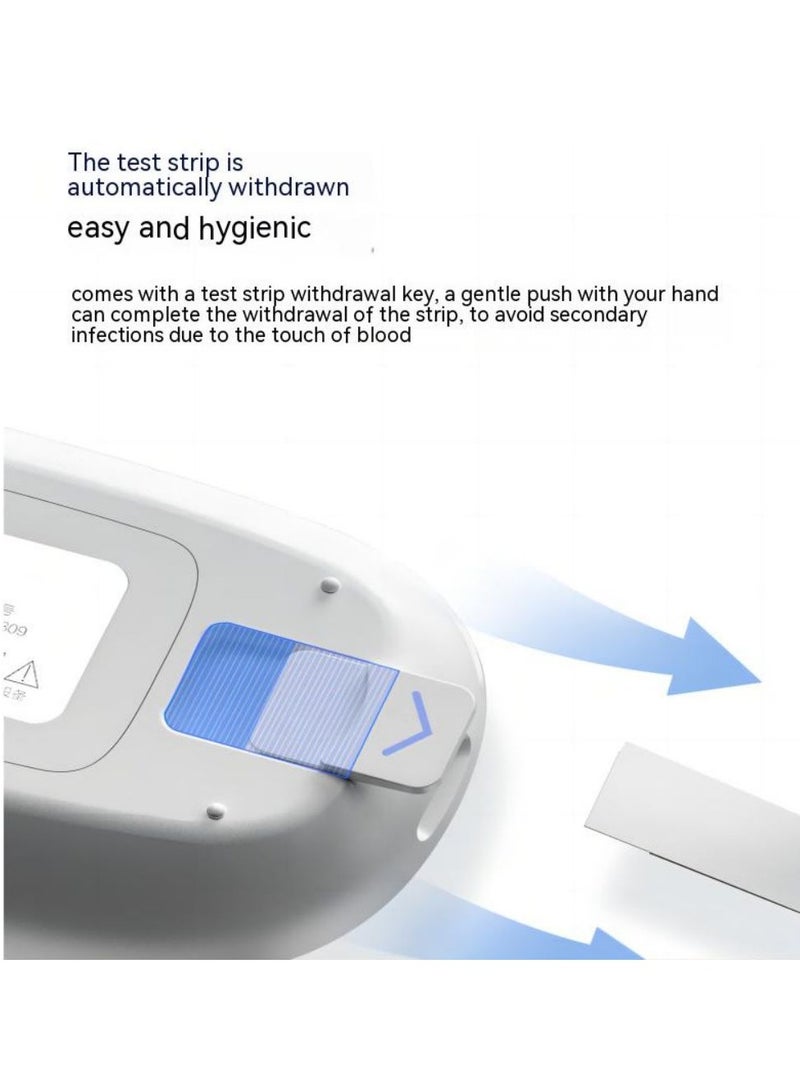 كول بيبي جهاز قياس سكر الدم التلقائي Home Smart Chip الدم شريحة اختبار 50 قطعة 50 إبرة جمع الدم 50 قطعة من لوح التطهير 1 صندوق تخزين … - Image 4