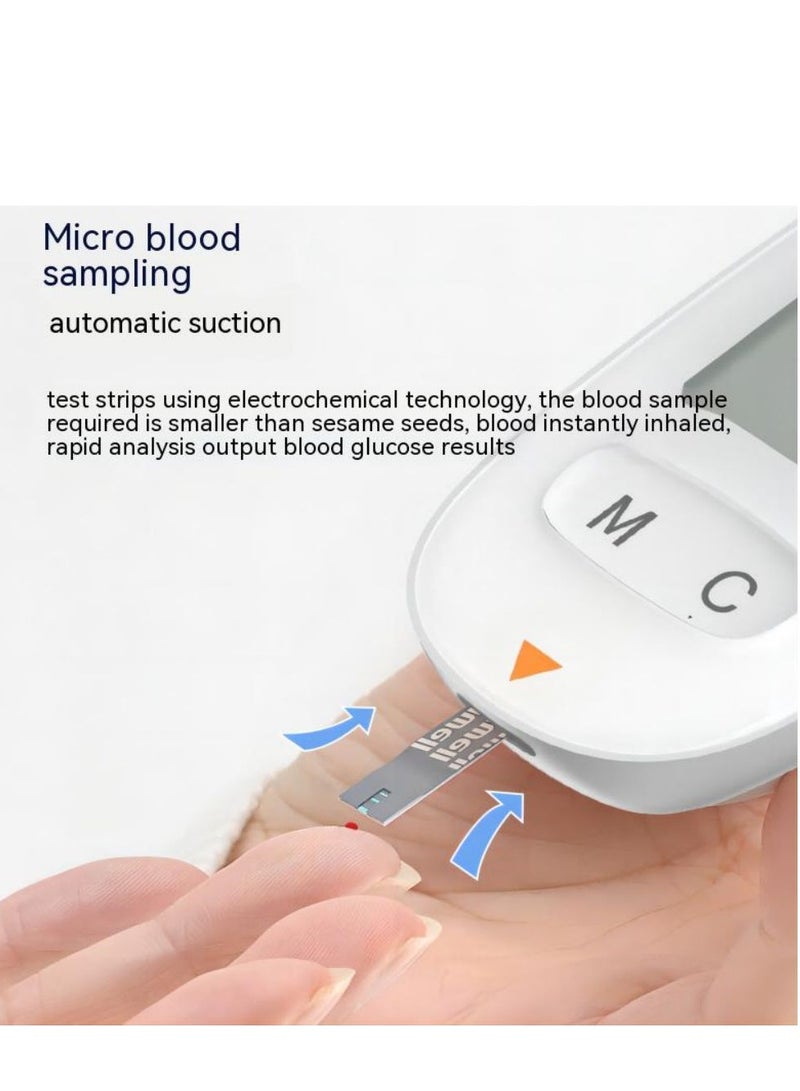 كول بيبي جهاز قياس سكر الدم التلقائي Home Smart Chip الدم شريحة اختبار 50 قطعة 50 إبرة جمع الدم 50 قطعة من لوح التطهير 1 صندوق تخزين … - Image 5