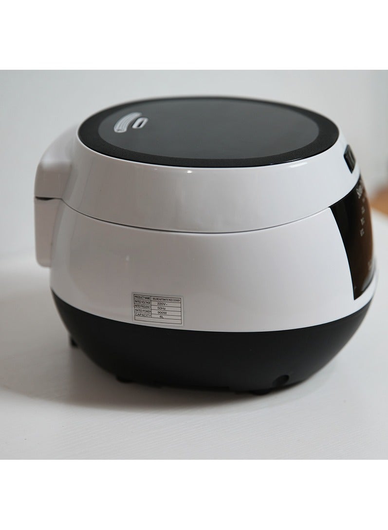 سيلفر كريست جهاز طهي أرز كهربائي 5 لتر مع قدر بخاري, طباخ متعدد الاستخدامات ذكي للأرز والحساء واليخنة والكعك, مزود بمؤقت ووظيفة الحجز والحفاظ على الدفء, جهاز طهي الأرز كهربائي للاستخدام المنزلي المطبخ العائلة - Image 5