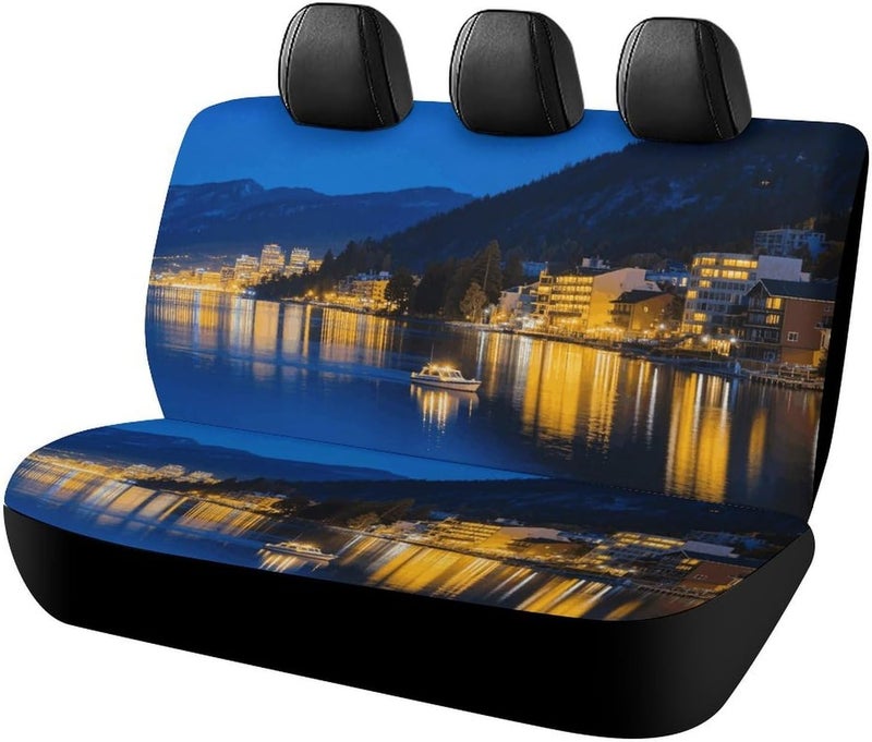 Blue Lake Tahoe Car Seat Cover - Universal Fit, Elastic Edge Design for Easy Installation, Durable Car Back Seat Cover Prevent Wear, Spills & Damage, Machine Washable - Image 1