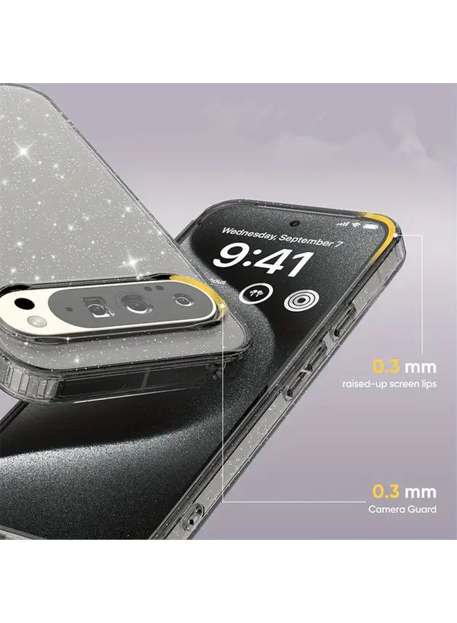 Sparkly Transparent Black Protective Case For Google Pixel 10 Pro - Image 4