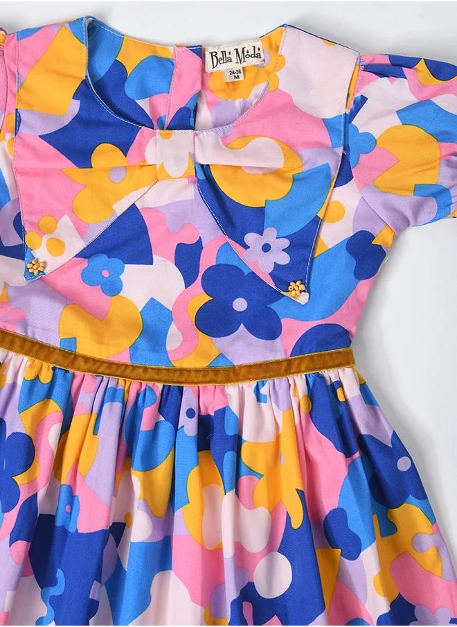 BELLA MODA Abstract Print Casual Dress with Brief by Styli