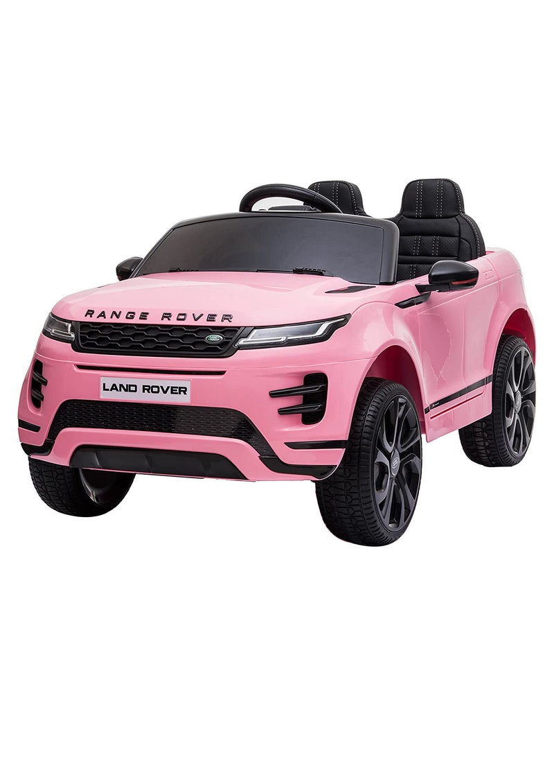 Range Rover Range Rover Kids Battery Operated Powered Riding Ride on Car LB 199EL M4 12V Ride on Cars with Remote Control Electric Ride on Car Toy for Boys & Girls with LED Lights Music Player Pink - Image 1