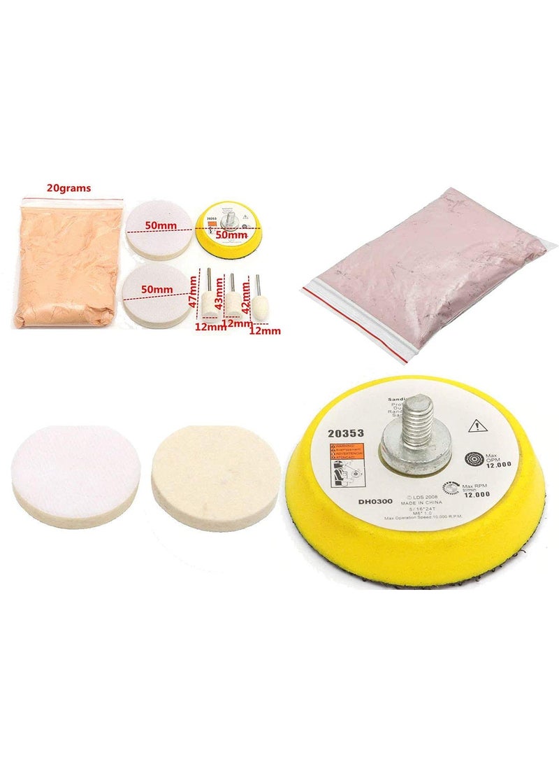DIY Crafts DIY Crafts CTDIYHI23752 9 Pcs Window Mirror Glasses Ceramic Tiles Accessories Cleaning Polishe Repair Kit Easy Use Wheel Cerium  - Image 3